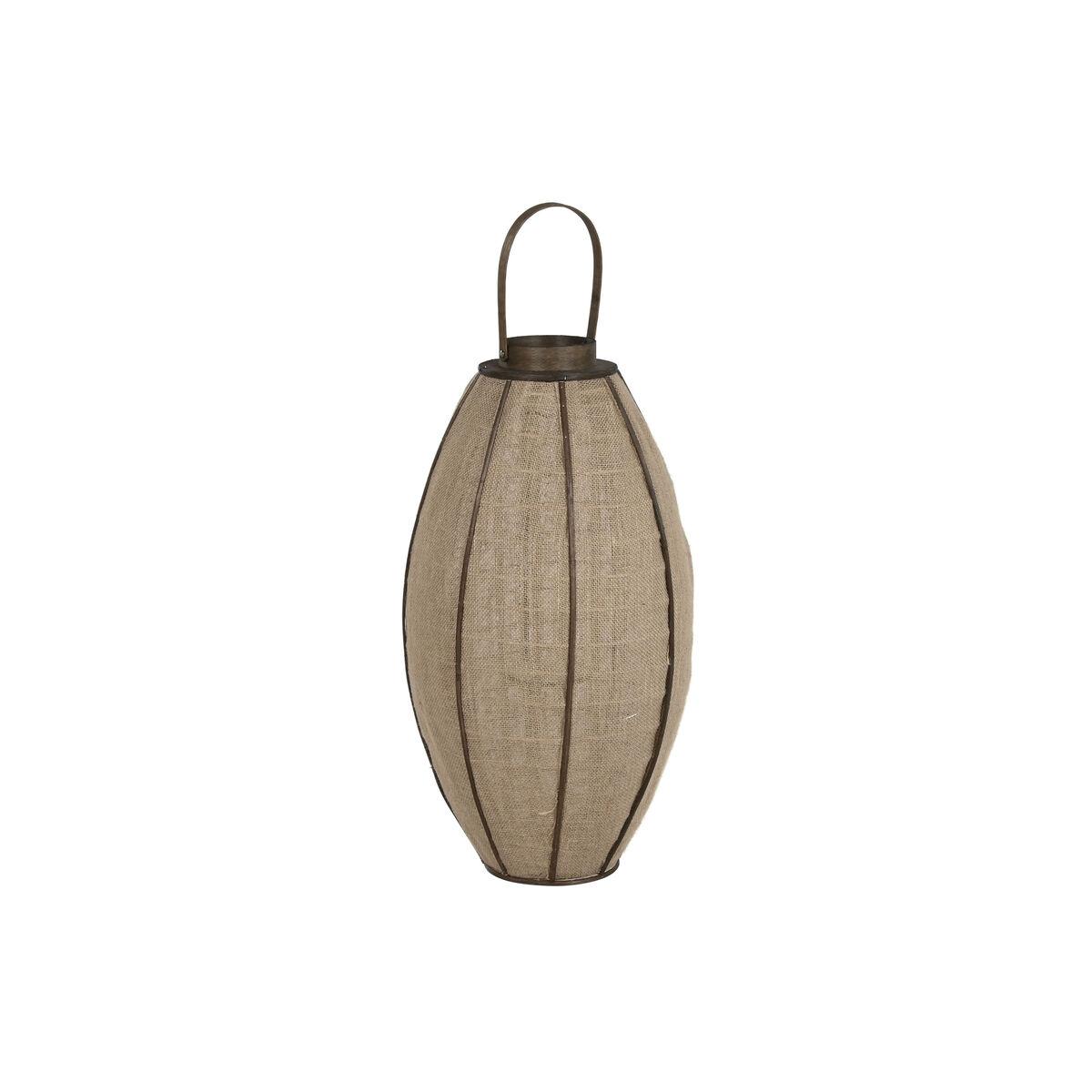 Lyseholder i natur jute og bambus - 37 × 37 × 70 cm