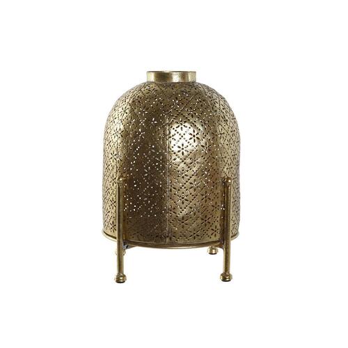 Lyseholder Home ESPRIT Gylden Metal Krystal 19 x 19 x 24,5 cm