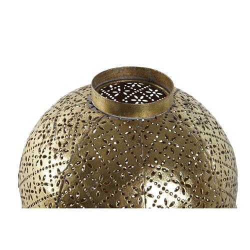 Lyseholder Home ESPRIT Gylden Metal Krystal 19 x 19 x 24,5 cm