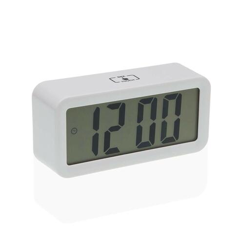 Vækkeur Versa Hvid Metal 3,9 x 6,5 x 13,4 cm