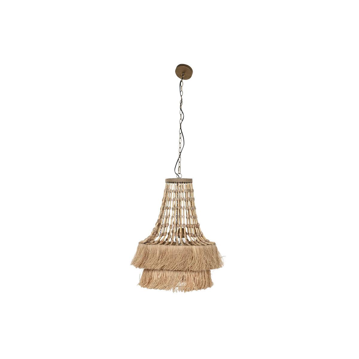 Loftslampe i natur jute og metal, E27, 50 W - 50,5 × 50,5 × 148 cm