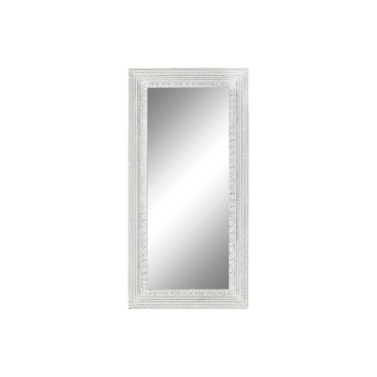 Vægspejl - hvid, rektangulært 87 × 4 × 175 cm