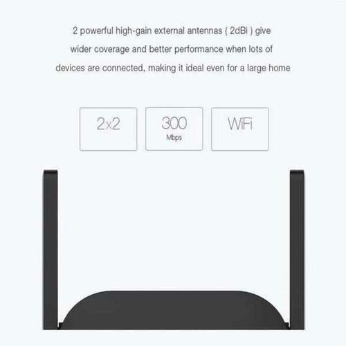 Wi-Fi forstærker Xiaomi DVB4235GL Sort 300 Mbps