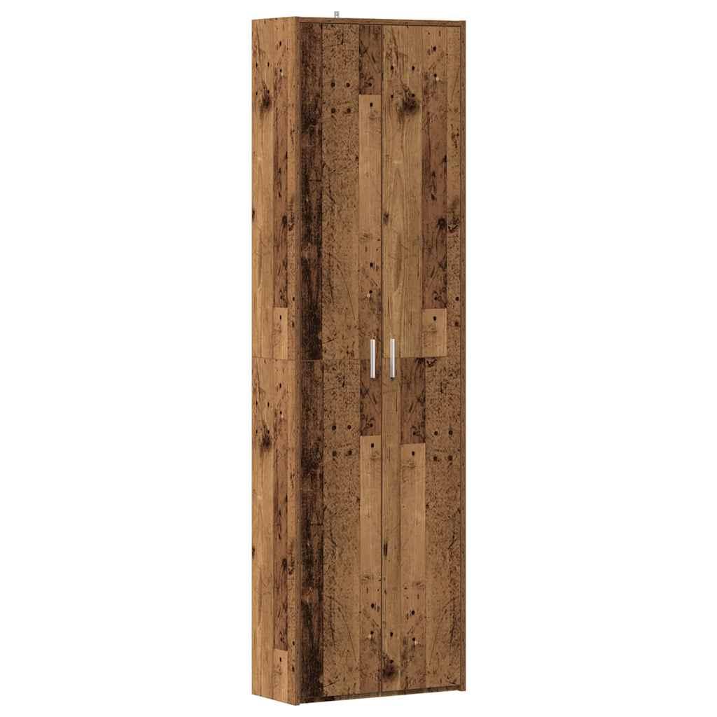 Garderobeskab 55x25x189 cm konstrueret træ antikt træ