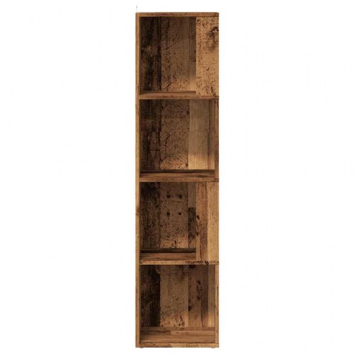 Hjørnereol 33×33×132 cm i konstrueret træ - antikt træ