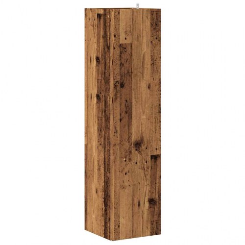 Hjørnereol 33×33×132 cm i konstrueret træ - antikt træ