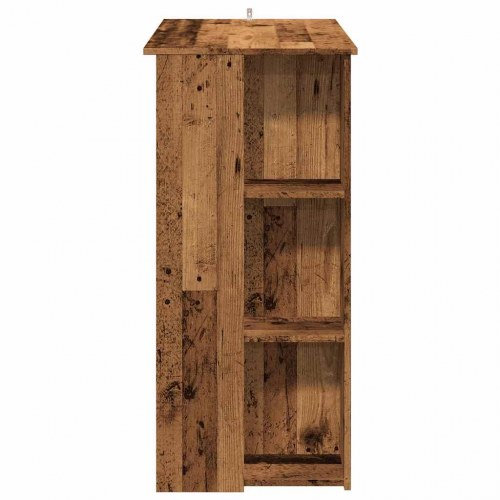 Barbord med hylder 102×50×103,5 cm - konstrueret træ, antikt træ