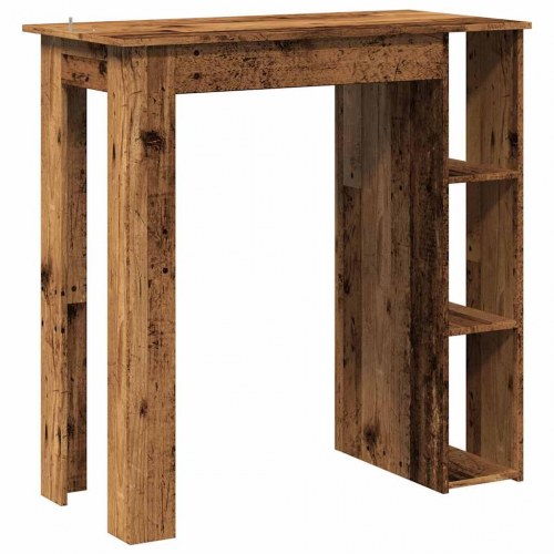 Barbord med hylder 102×50×103,5 cm - konstrueret træ, antikt træ