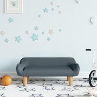 Sofa til børn 70x40x24 cm stof mørkegrå