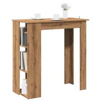 Barbord med hylde 102x50x103,5 cm konstrueret træ kunsteg