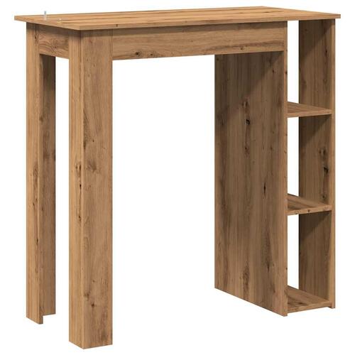 Barbord med hylde 102x50x103,5 cm konstrueret træ kunsteg