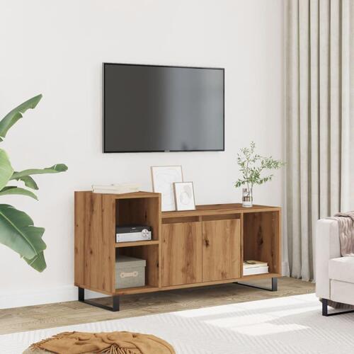 Tv-bord 100x35x55 cm konstrueret træ kunsteg