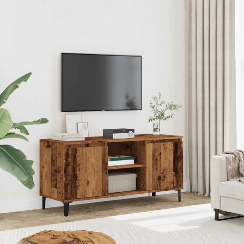Tv-bord 102×35×50 cm i konstrueret træ - antikt trælook