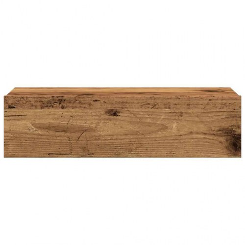 Tv-bord med LED-lys - 60×35×15,5 cm - antikt træ
