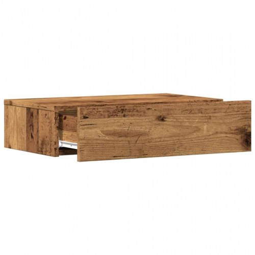Tv-bord med LED-lys - 60×35×15,5 cm - antikt træ
