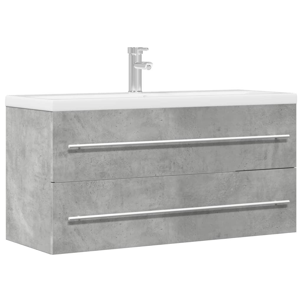 Vaskeskab 100x38,5x48 cm spånplade betongrå