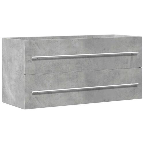 Vaskeskab 100x38,5x48 cm spånplade betongrå