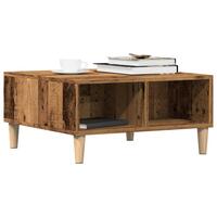 Sofabord 60x60x30 cm konstrueret træ antikt træ