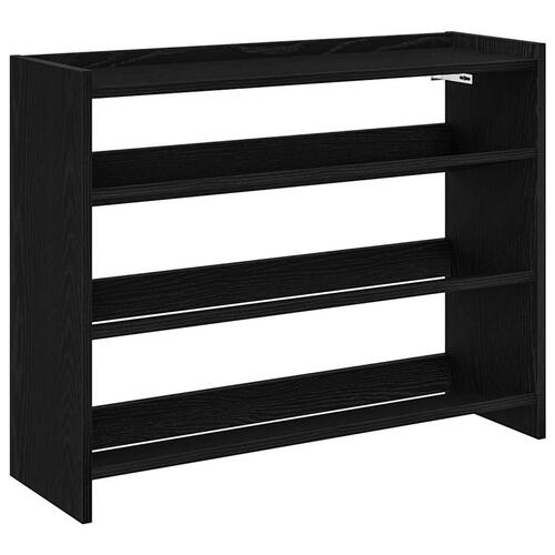 Skostativ 80x25x62 cm konstrueret træ sort