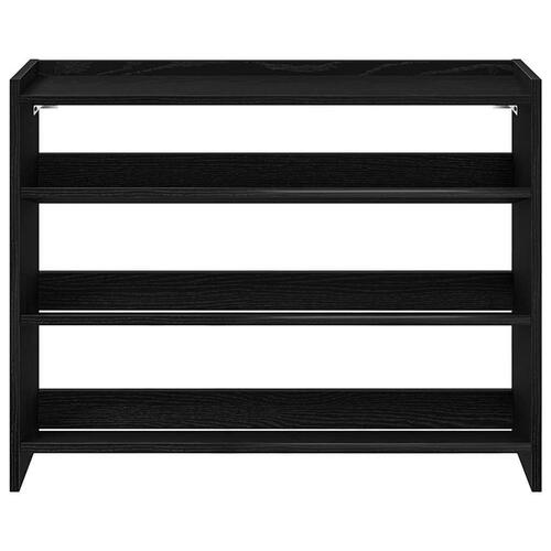 Skostativ 80x25x62 cm konstrueret træ sort