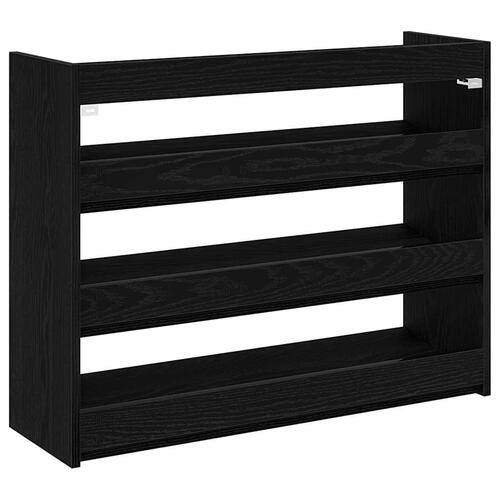 Skostativ 80x25x62 cm konstrueret træ sort