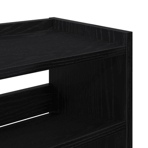 Skostativ 80x25x62 cm konstrueret træ sort