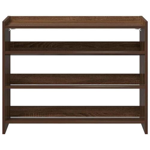 Skoreol 80x25x62 cm konstrueret træ brun egetræsfarve