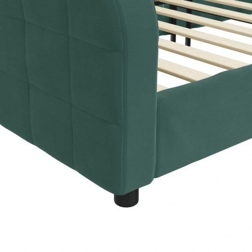 Daybed 100×200 cm i velour - mørkegrøn sovesofa