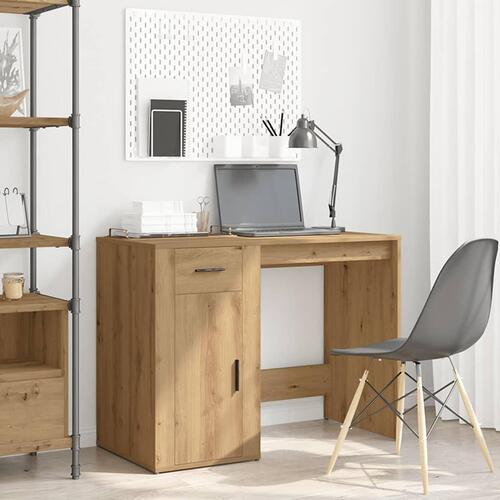 Skrivebord 100x49x75 cm konstrueret træ kunsteg
