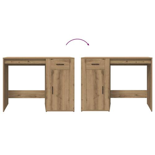 Skrivebord 100x49x75 cm konstrueret træ kunsteg
