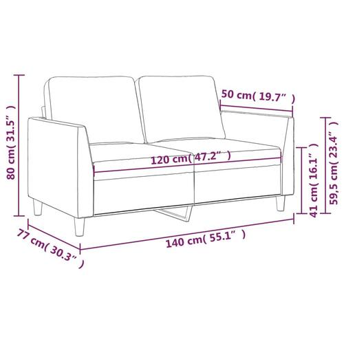 2-personers sofa 120 cm kunstlæder vinrød