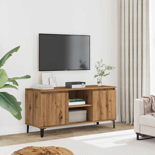 Tv-bord 102x35x50 cm konstrueret træ kunsteg