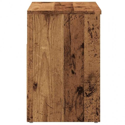 Skobænk/skoreol 60×30×45 cm i konstrueret træ - antikt træ