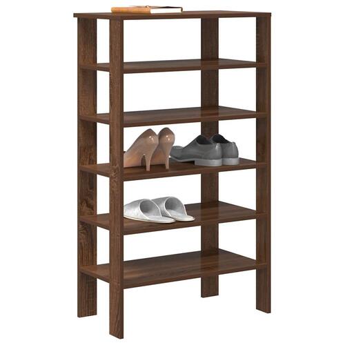 Skoreol 61x32x105 cm konstrueret træ brun egetræsfarve