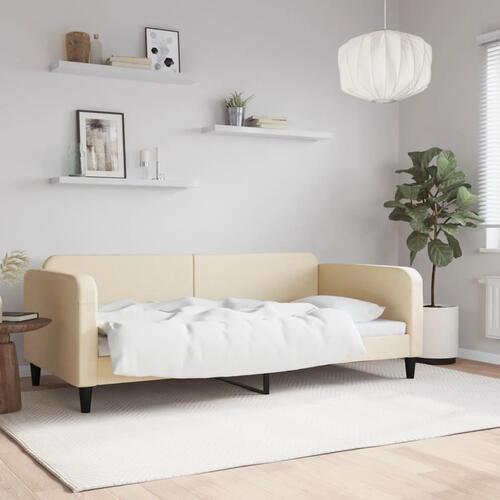 Daybed 100x200 cm stof cremefarvet