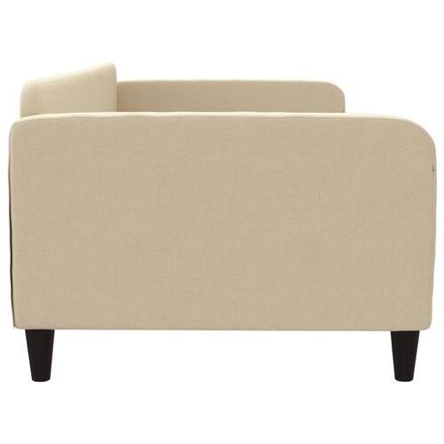 Daybed 100x200 cm stof cremefarvet