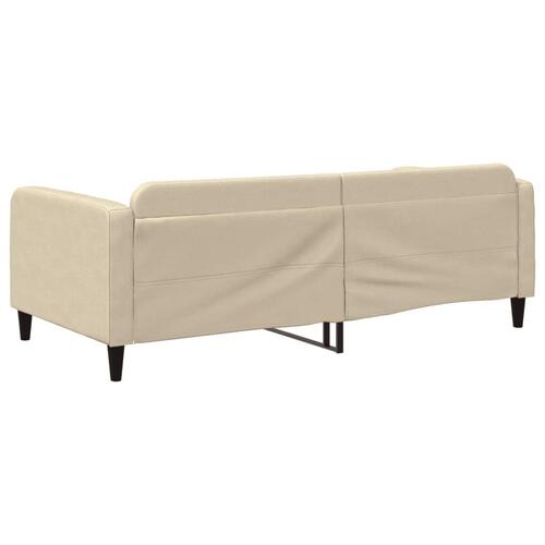 Daybed 100x200 cm stof cremefarvet
