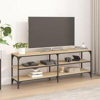 Tv-bord 140x30x50 cm konstrueret træ sonoma-eg