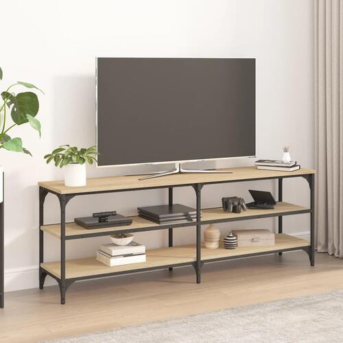 Tv-bord 140x30x50 cm konstrueret træ sonoma-eg