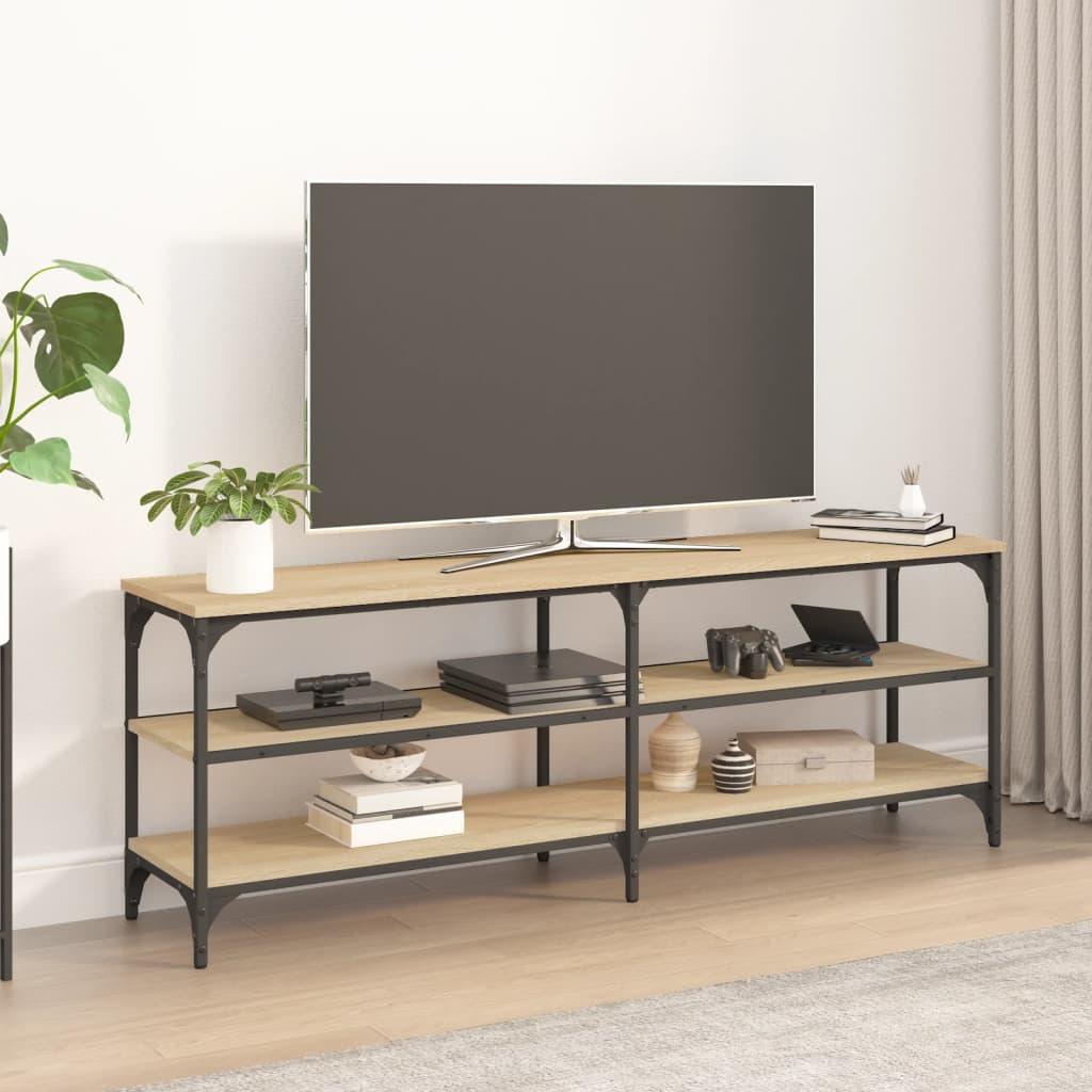 Tv-bord 140x30x50 cm konstrueret træ sonoma-eg