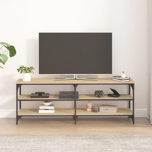 Tv-bord 140x30x50 cm konstrueret træ sonoma-eg