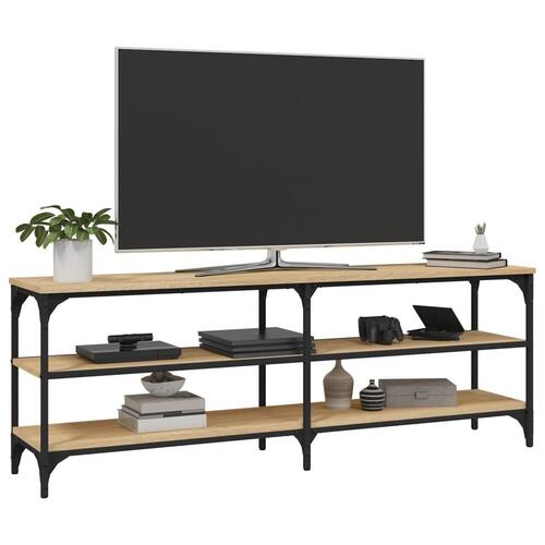 Tv-bord 140x30x50 cm konstrueret træ sonoma-eg