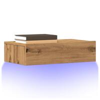 Tv-bord med LED-lys 60x35x15,5 cm kunsteg
