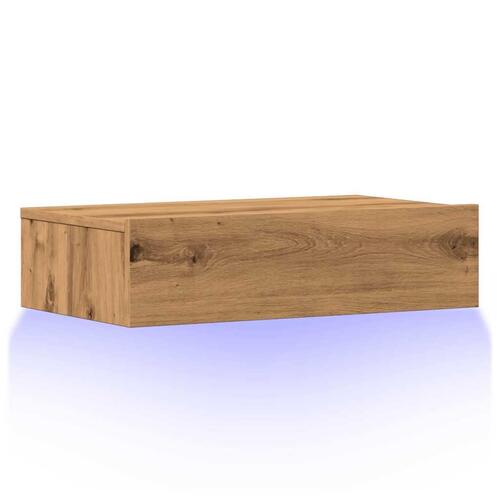 Tv-bord med LED-lys 60x35x15,5 cm kunsteg
