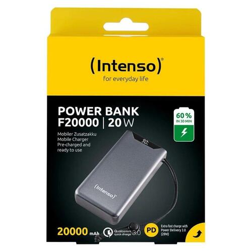 Laptop batteri INTENSO F20000 Grå 20 W 20000 mAh