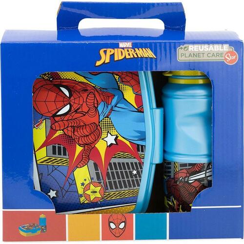 Madkasse med Vandbeholder Spider-Man CZ11279 380 ml 17 cm Plastik