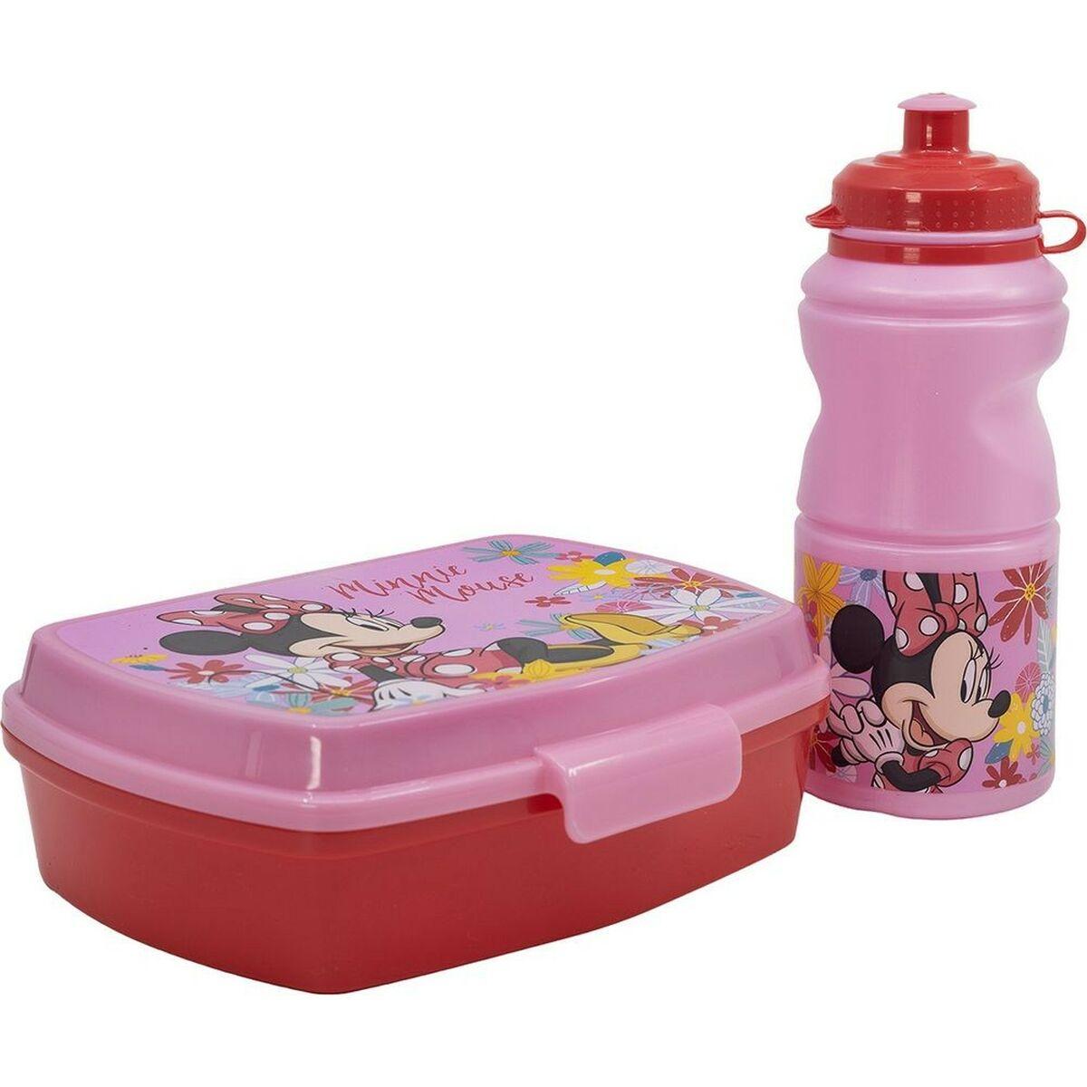 Minnie Mouse madkasse med drikkeflaske, 380 ml, 17 cm, plastik billede