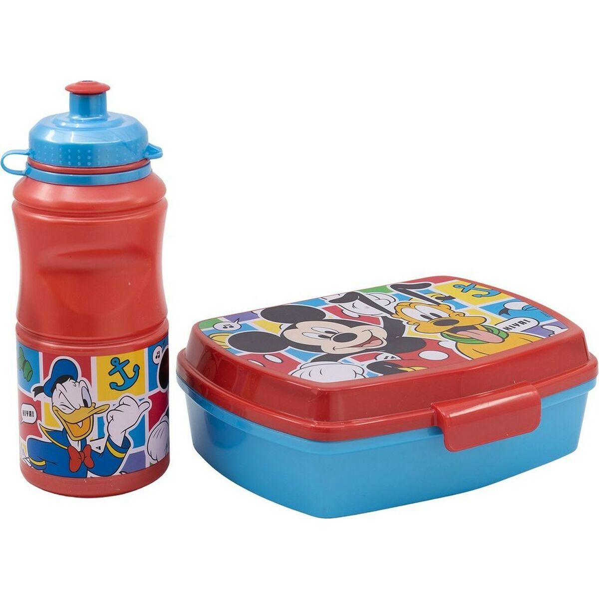 Mickey Mouse madkassesæt med drikkeflaske, 380 ml, 17 cm, plastik