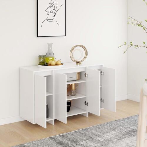 Skænk 120x41x75 cm konstrueret træ hvid