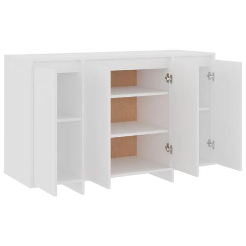 Skænk 120x41x75 cm konstrueret træ hvid